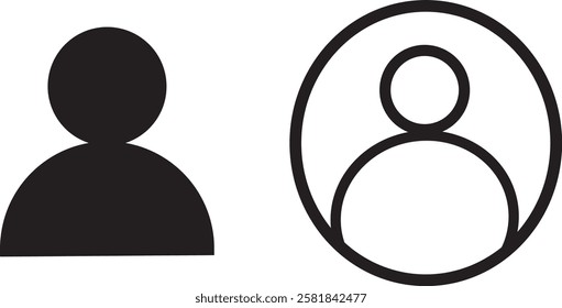 icons, screensavers and as a tem, plate ,Profile user icons set. Person profile avatar with account symbol
