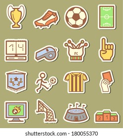 Soc?er icons set