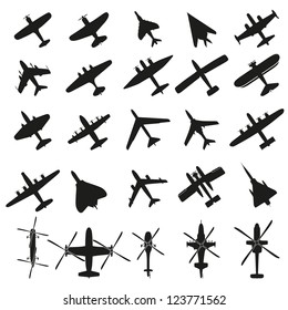 Icons set Airplanes