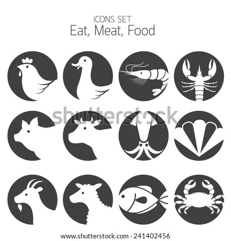 icons set animal meat seafood eating stock vector royalty free icons set animal meat seafood eating stock vector royalty free 241402456 shutterstock