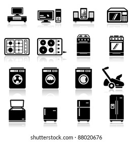 Icons set appliances