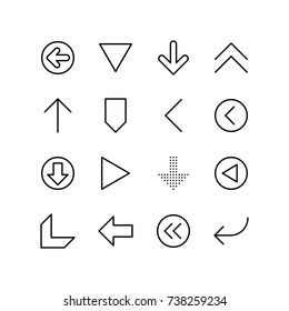 Icons set - Arrows, indication and navigation
