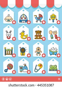 icons set baby icon