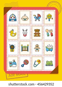 icons set baby icon