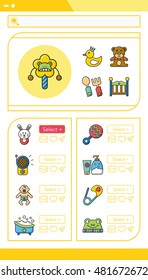 icons set baby icon