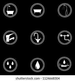 Icons set of bathroom.