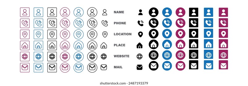 Icons set for Business Card,fl;yer,banner etc 