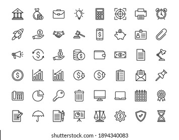 icons set. Business and Finance for web, app,  computer. vector illustration