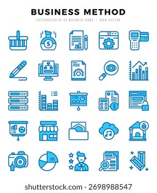 icons set. Business Method for web. app. vector illustration.
