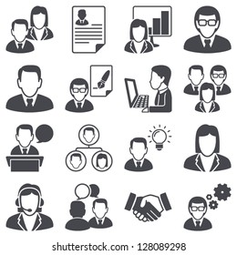 Icons set: business people