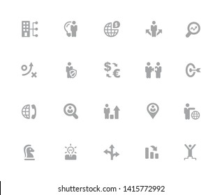 Icons Set of Business Strategy and Management // 32 pixels Icons White Background - Vector icons designed to work in a 32 pixel grid at ten percent.