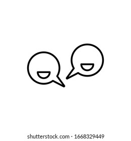 icons set chat dialogue conversation conversation emotions information transfer