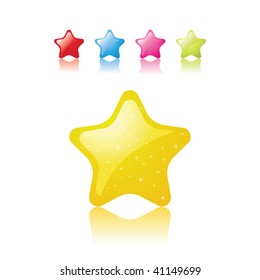 Icons Set of Christmas stars. vector