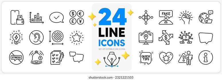 Icons set of Circle area, Phone wallet and Teamwork question line icons pack for app with Inclusion, Info, Reminder thin outline icon. No hearing, Speech bubble, Outsource work pictogram. Vector