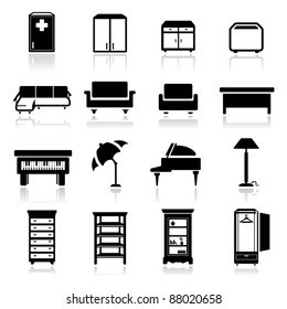 Icons set classic furniture