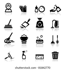 Icons set Cleaning