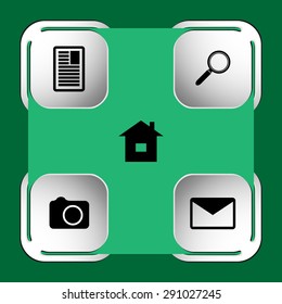 Icons set clip for a website