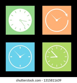 Icons set for clock and time, EPS10.