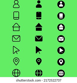 conjunto de iconos vectorial de ilustración combinada