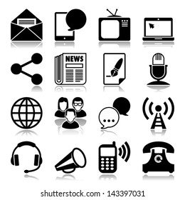 Icons set: Communication