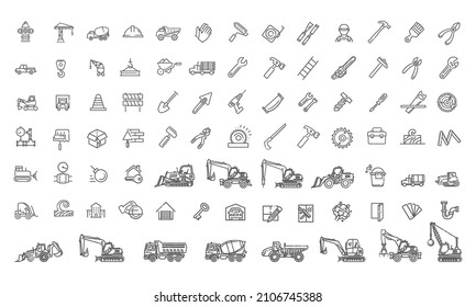Icons set - Construction. Set of home repair icons