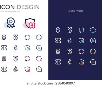 icons set, Set contains icons, Point Rounding Icon Set, Listing Congratulations Message Refresh Ideas