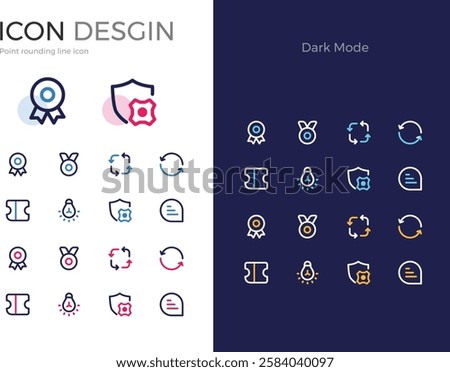 icons set, Set contains icons, Point Rounding Icon Set, Listing Congratulations Message Refresh Ideas