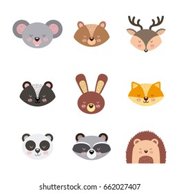 icons set cute animals