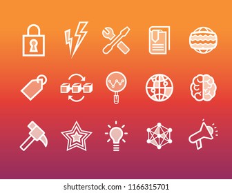 Icons set for data protection