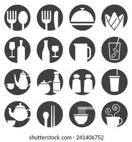 Icons Set : Dinner Restaurant and Eating
