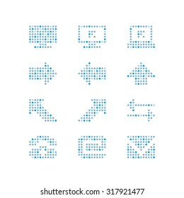 icons set dots web site infographic computer.
