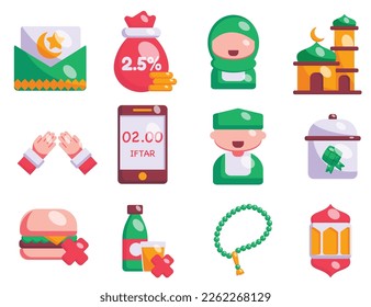 Icons set Element ramadan islamic kollektion