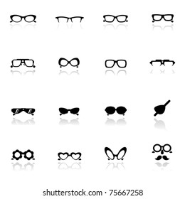 Icons set  Eye glasses