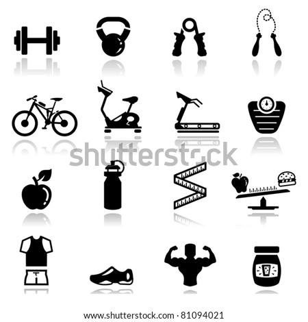 Icons set Fitness