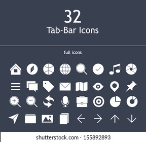 Icons set in flat style