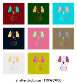 icons set in flat style circulatory system