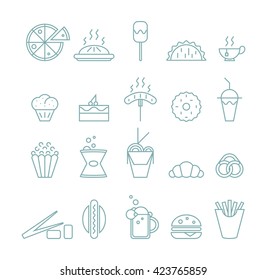 Icons set food