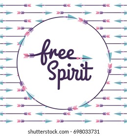 icons set free spirit cartoon