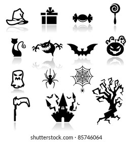 Icons set Halloween two