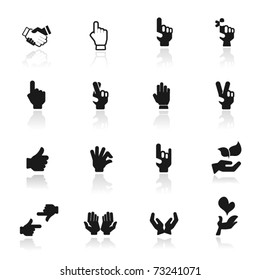 Icons set Hands