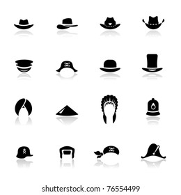 Icons set hats
