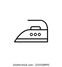 İron icons set. Home appliance, steam generator iron.