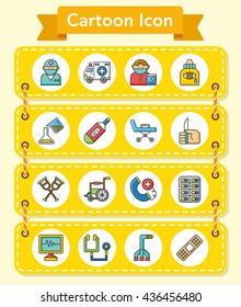 icons set hospital vector