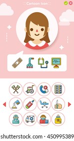 icons set hospital vector