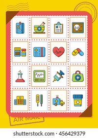 icons set hospital vector