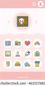 icons set hospital vector