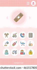 icons set hospital vector