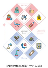 icons set hospital vector