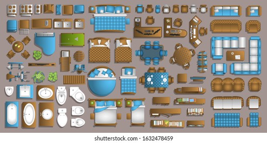 8,450 Furniture Top View Stock Vectors, Images & Vector Art | Shutterstock