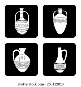 Icons set of jugs 